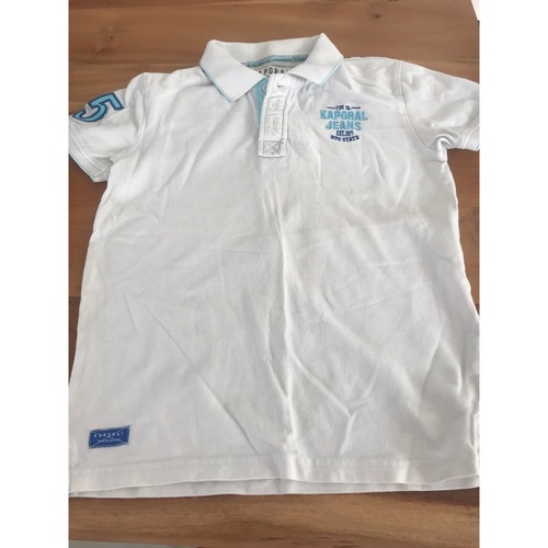 Vêtements Garçon Polos manches courtes Kaporal polo KAPORAL 10 ans Blanc