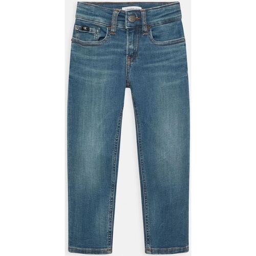 Vêtements Enfant Jeans Calvin Klein Jeans IB0IB01260 REGULAR STRAIGHT-1A4 GREEN BLUE Bleu