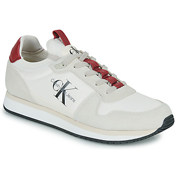 Chaussures Homme Baskets basses Calvin Klein Jeans RUNNER SOCK LACEUP NY-LTH Blanc / Rouge