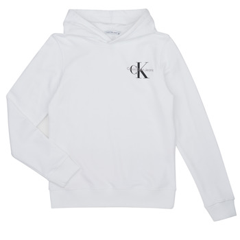 Vêtements Enfant Sweats Calvin Klein Jeans SMALL MONOGRAM HOODIE Blanc