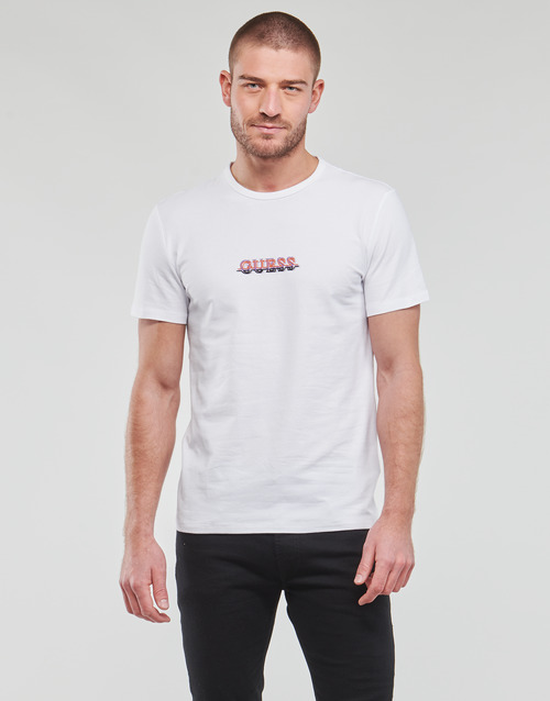 Guess MAKSIM CN SS TEE Blanc