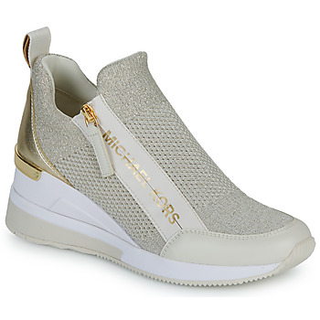 Chaussures Femme Baskets basses MICHAEL Michael Kors WILLIS WEDGE TRAINER Blanc / Doré