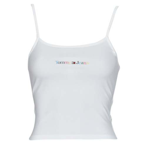 Vêtements Femme Débardeurs / T-shirts sans manche Tommy Jeans TJW BBY COLOR LINEAR STRAP TOP Blanc