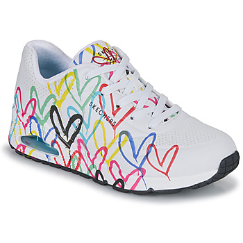 Chaussures Femme Baskets basses Skechers UNO Blanc / Multicolore