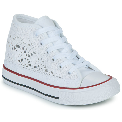 Chaussures Fille Baskets montantes Citrouille et Compagnie HELANI Blanc