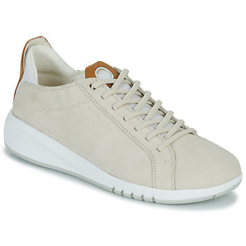 Chaussures Femme Baskets basses Geox D AERANTIS Blanc / Camel