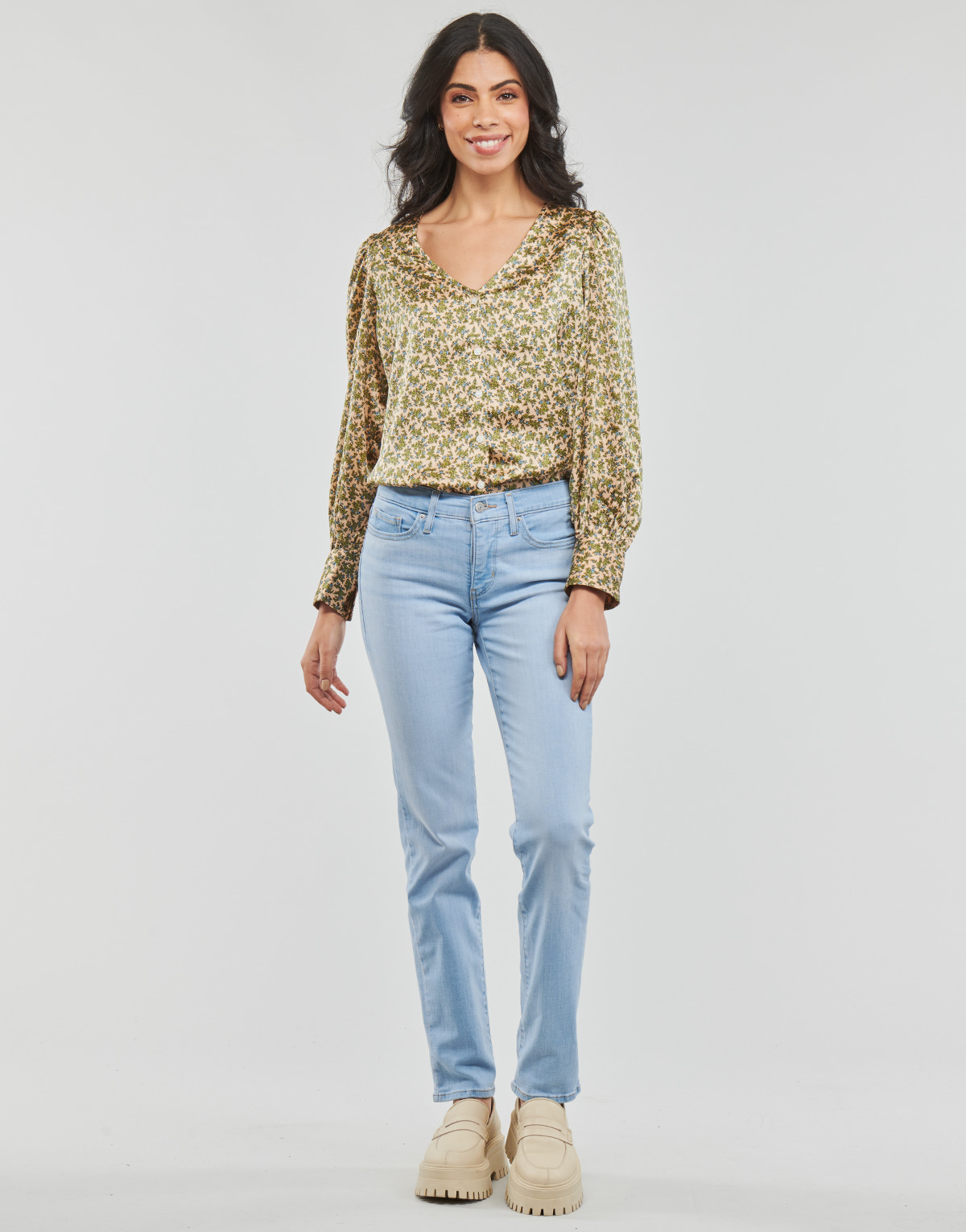 Vêtements Femme Jeans droit Levi's 314 SHAPING STRAIGHT Bleu