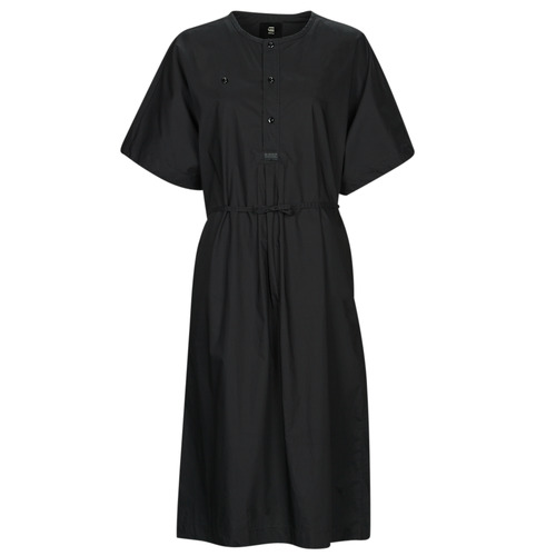 Vêtements Femme Robes longues G-Star Raw ADJUSTABLE WAIST DRESS Noir