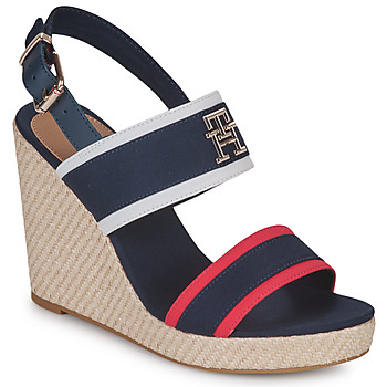 Chaussures Femme Sandales et Nu-pieds Tommy Hilfiger RWB FEMININE WEDGE Marine / Blanc / Rouge