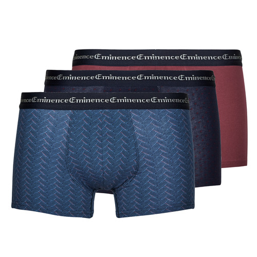 Sous-vêtements Homme Boxers Eminence BOXERS PACK X3 Bleu / Marine / Bordeaux