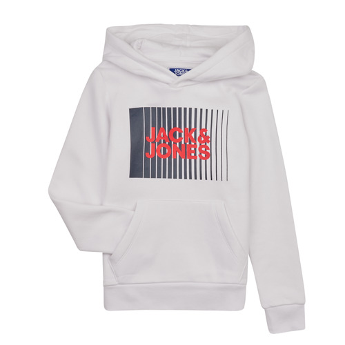 Vêtements Garçon Sweats Jack & Jones JJELOGO TEE LS ONECK 2 COL JNR Blanc