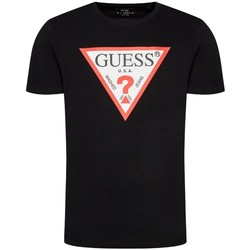 Vêtements Homme T-shirts manches courtes Guess Classic logo triangle Noir