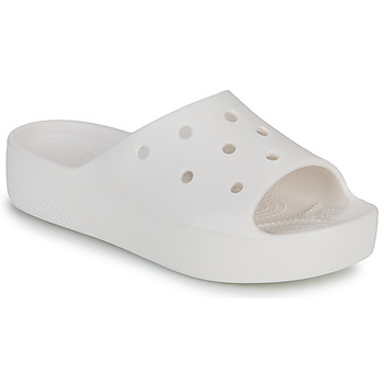 Chaussures Claquettes Crocs CLASSIC PLATFORM SLIDE Blanc