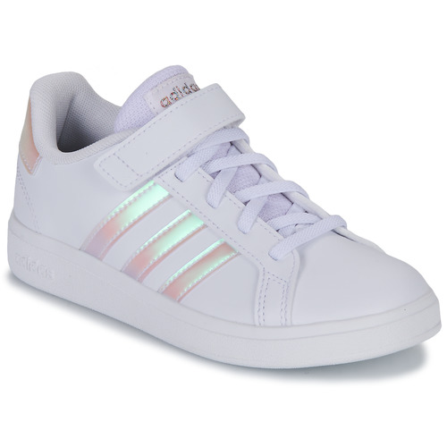 Chaussures Fille Baskets basses Adidas Sportswear GRAND COURT 2.0 EL Blanc / Argent