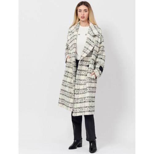 Vêtements Femme Manteaux BOSS Manteau à carreaux avec fermeture à double boutonnage Multicolore