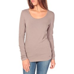 Vêtements Femme T-shirts manches longues Tom Tailor Lara Stretch Longsleeve Taupe Marron