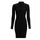 Vêtements Femme Robes courtes MICHAEL Michael Kors MOCK NK RIBBED MINI DRS Noir