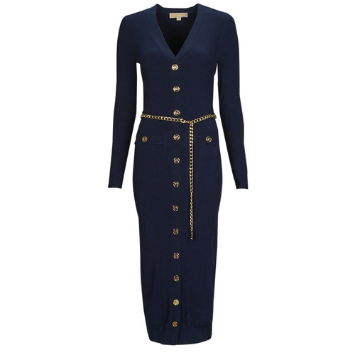 Vêtements Femme Robes longues MICHAEL Michael Kors VNK MK SNAPS MIDI CARDI Marine