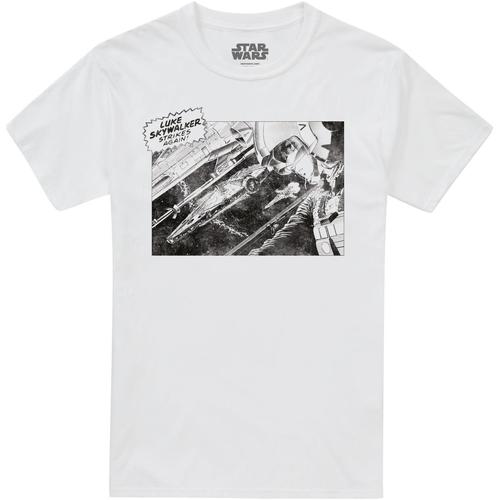 Vêtements Homme T-shirts manches longues Disney Skywalker Strikes Again Blanc