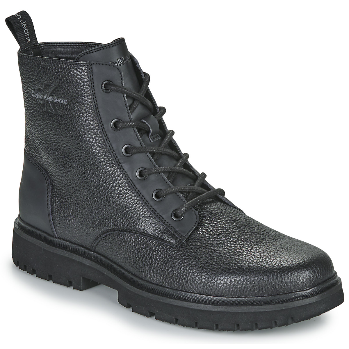 Chaussures Homme Boots Calvin Klein Jeans EVA MID LACEUP BOOT LTH Noir