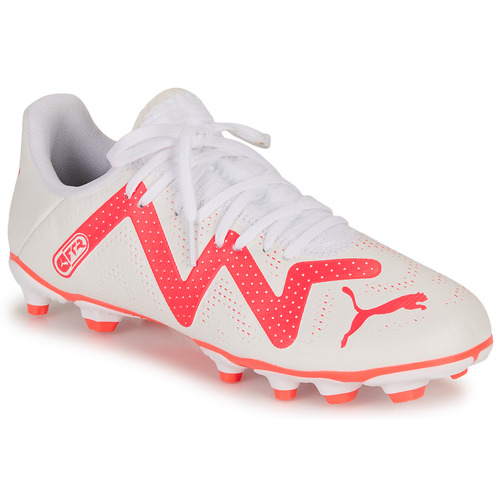 Chaussures Enfant Football Puma FUTURE PLAY FG/AG Jr Blanc / Rouge