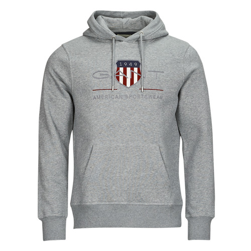 Vêtements Homme Sweats Gant REG SHIELD HOODIE Gris