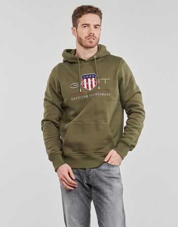 Vêtements Homme Sweats Gant REG ARCHIVE SHIELD HOODIE Kaki