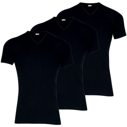 Vêtements Homme T-shirts manches courtes Eminence Lot de 3 Tee-shirt homme col V Les Classiques Noir