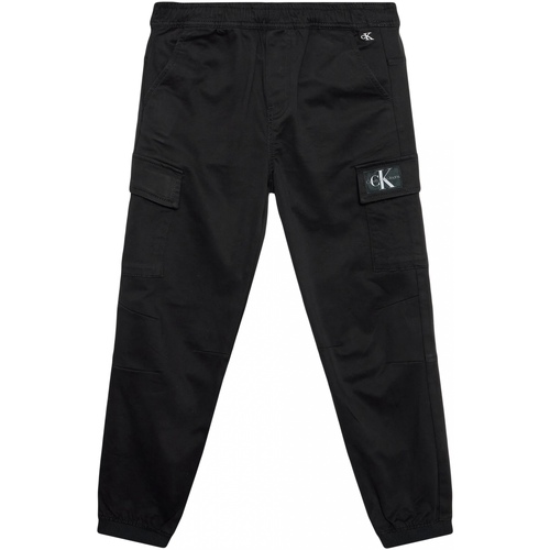 Vêtements Garçon Chinos / Carrots Calvin Klein Jeans Ib0ib01341 Cargo Pants Noir