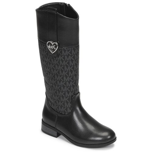 Chaussures Fille Bottes ville MICHAEL Michael Kors FINLEY HEART Noir