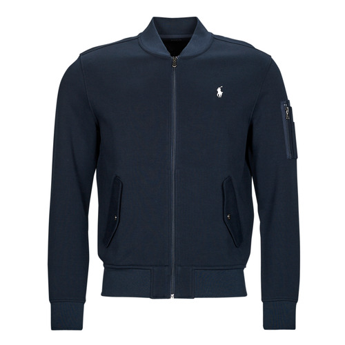 Vêtements Homme Blousons Polo Ralph Lauren SWEAT BOMBER EN DOUBLE KNIT TECH Marine