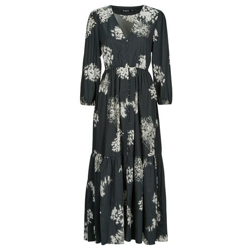 Vêtements Femme Robes longues Desigual KENDALL Noir / Blanc