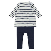 Vêtements Fille Ensembles enfant Petit Bateau LEOPOLDINE Marine / Blanc