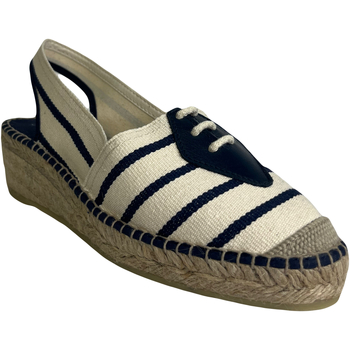 Chaussures Femme Espadrilles Maison De Lespadrille Ecru/marine 1