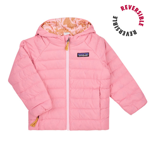 Vêtements Fille Doudounes Patagonia BABY REVERSIBLE DOWN SWEATER HOODY Rose