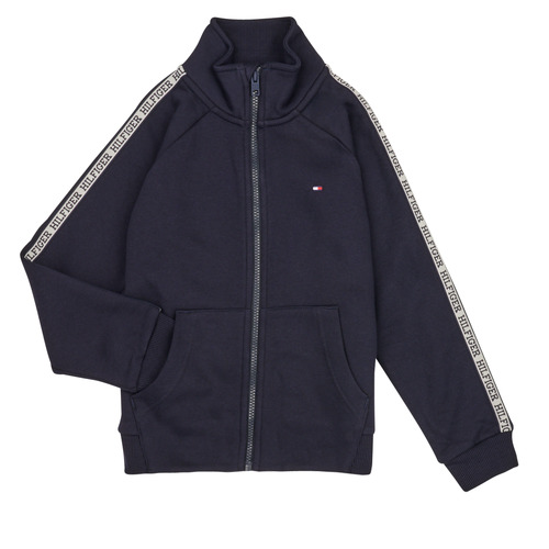 Vêtements Garçon Sweats Tommy Hilfiger MONOTYPE TAPE ZIPTROUGH Marine