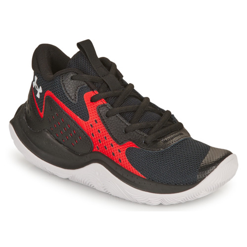 Chaussures Enfant Basketball Under Armour UA GS JET' 23 Noir / Rouge / Blanc