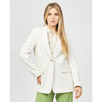 Vêtements Femme Vestes BOSS Veste femme oversize  à revers châle Blanc