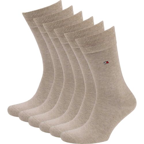 Sous-vêtements Homme Socquettes Tommy Hilfiger Chaussettes Classiques Lot de 3 paires Beige Beige