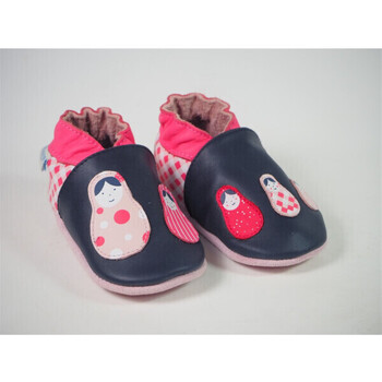 Chaussures Fille Chaussons Robeez matrioshka chaussons cuir élastiqués marine Marine