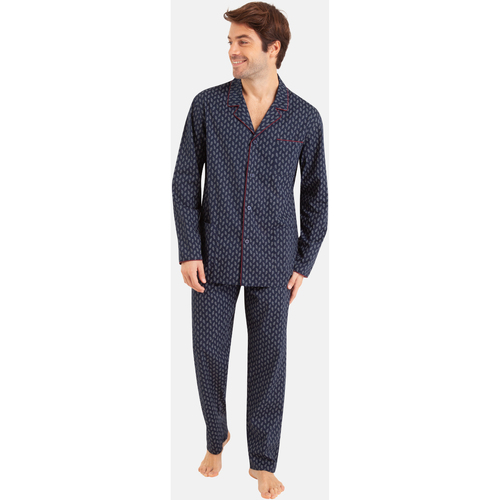 Vêtements Homme Pyjamas / Chemises de nuit Eminence Pyjama long ouvert homme Vert