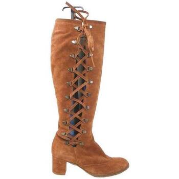 Chaussures Femme Bottes Marc Jacobs Bottes en daim Marron