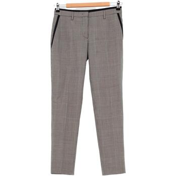 Vêtements Femme Pantalons Prada Pantalon droit en laine Gris