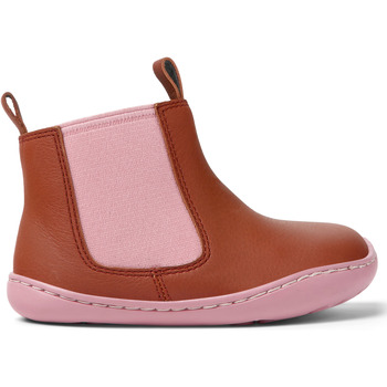 Chaussures Enfant Bottes Camper Bottines Peu Cami cuir Marron