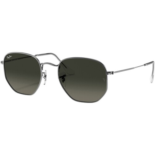 Montres & Bijoux Homme Lunettes de soleil Ray-ban Lunettes de soleil à verres plats hexagonaux Gris