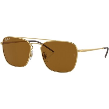 Montres & Bijoux Homme Lunettes de soleil Ray-ban Lunettes de soleil carrées RB3588 Doré