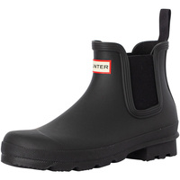 Chaussures Homme Bottes de pluie Hunter Bottines Chelsea originales en caoutchouc Noir