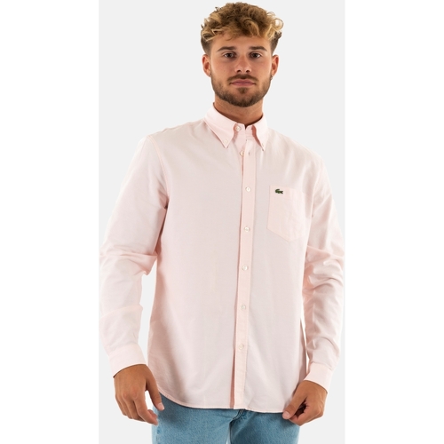 Vêtements Homme Chemises manches longues Lacoste ch1911 Rose