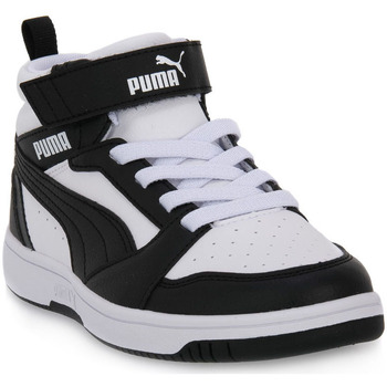 Chaussures Garçon Baskets mode Puma 01 REBOUND V6 MID Blanc