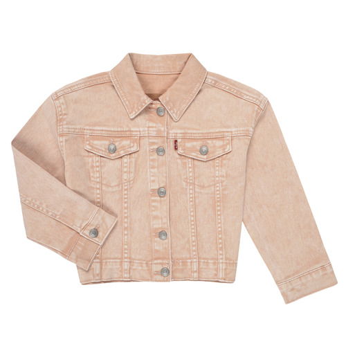 Vêtements Fille Vestes en jean Levi's COLOR BABY BAGGY TRUCKER Denim / Corail